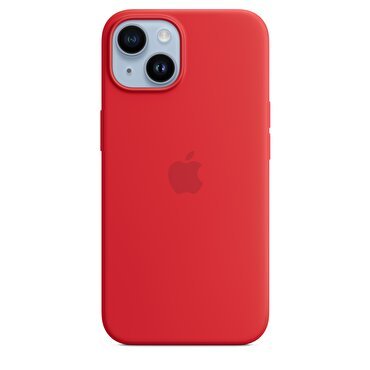 iPhone 14 için MagSafe özellikli Silikon Kılıf - (PRODUCT)RED