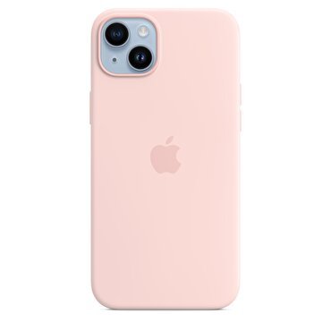 iPhone 14 Plus için MagSafe özellikli Silikon Kılıf - Puslu Pembe
