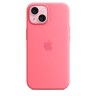 iPhone 15 için MagSafe özellikli Silikon Kılıf - Pembe 