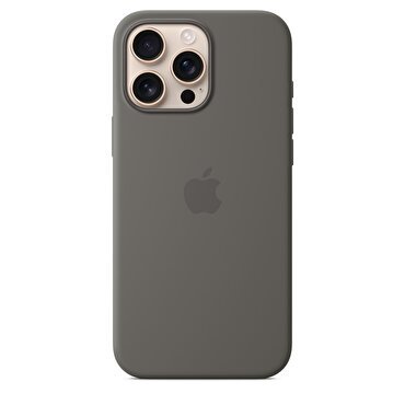 iPhone 16 Pro Max için MagSafe özellikli Silikon Kılıf - Taş Grisi