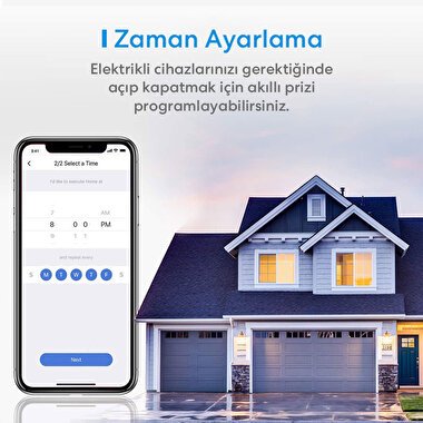 Meross Akıllı Priz 2 Tekli 0600358066644