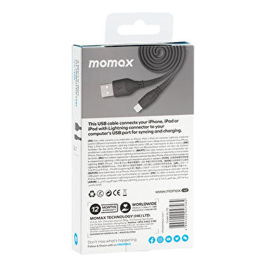 Momax DL7D Go link 1 mt lightning cable black  4894222047464