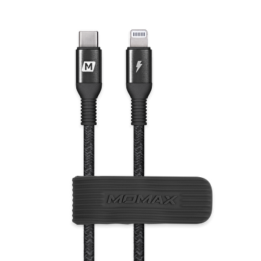 Momax Elite USB-C to Lightning Kablo (1.2m)-Siyah 4894222056893