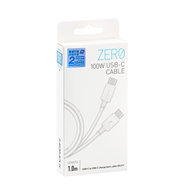 Momax Zero 100W Usb-C to Usb-C 1 M. Kablo - Beyaz 4894222062863