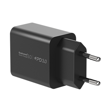 Momax Oneplug 2 Port Hızlı Şarj (20W) - Siyah 4894222065468