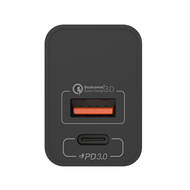 Momax Oneplug 2 Port Hızlı Şarj (20W) - Siyah 4894222065468