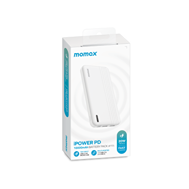 Momax iPower Powerbank 20000mAh - Beyaz 4894222070615
