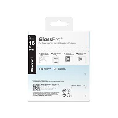 Momax iPhone 16 / Plus Lens Koruyucu - Siyah 4894222078048