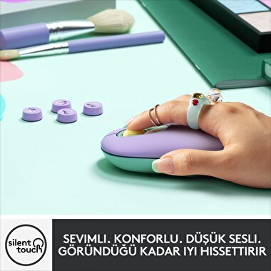 Logitech POP Kablosuz Mouse - Lila 5099206101661