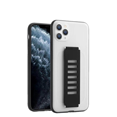 Piili iPhone 11 Hand Strap Kılıf - Siyah 6944628928879