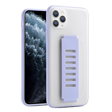 Piili iPhone 11 Pro Max Hand Strap Kılıf - Lila 6944628929296