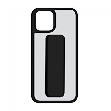 Piili iPhone 12 Mini Pro Kick Stand Kılıf - Siyah 6944628925731