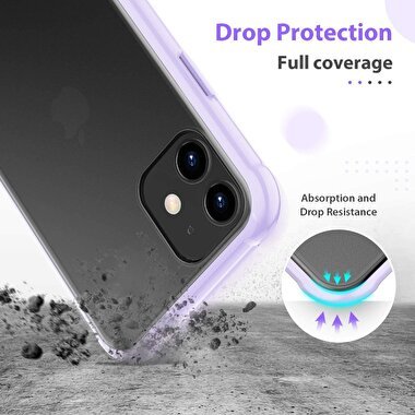 Piili iPhone 12 Mini Mat Kılıf - Mor 6944628926691