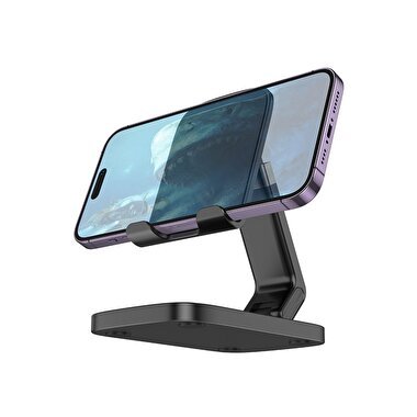 Hoco Blackfish Masaüstü Telefon Tutucu - Siyah 6942007610803