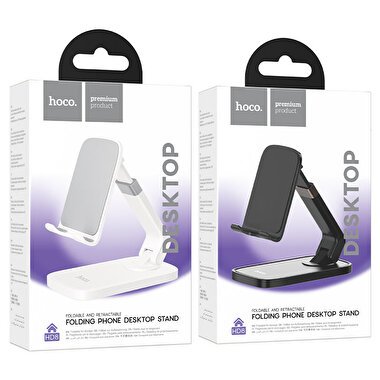Hoco Blackfish Masaüstü Telefon Tutucu - Siyah 6942007610803