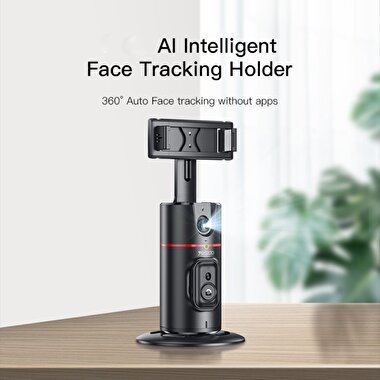 Yesido 360 Derece Yapay Zeka Yüz Takipli Tripodlu Selfie Çubuğu - Siyah 6942314400340