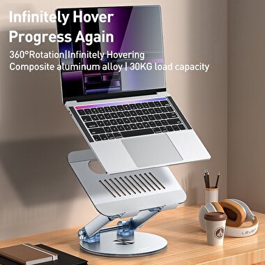 Yesido 360 Derece Ayarlanabilir Metal Laptop Standı - Gümüş 6942314400500
