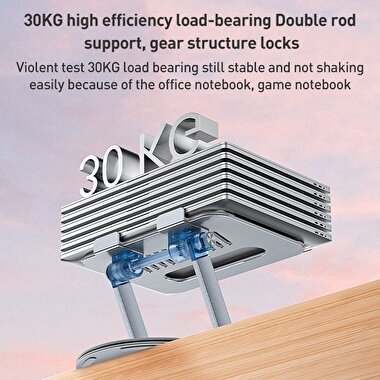 Yesido 360 Derece Ayarlanabilir Metal Laptop Standı - Gümüş 6942314400500
