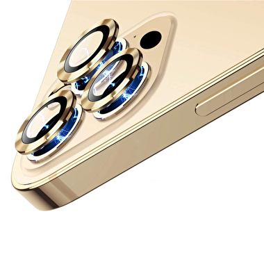 Piili iPhone 13 / Mini Lens Koruyucu - Altın 6944629132039