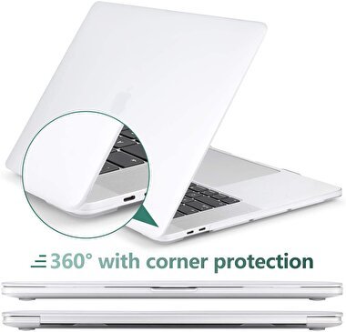 Piili MacBook Pro 16 Hardshell Mat Kapak - Şeffaf 6944629135153