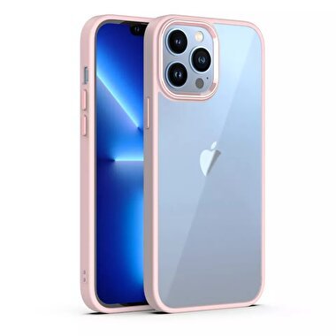 Piili iPhone 13 Pro Mix Kılıf - Pembe 6944629143134