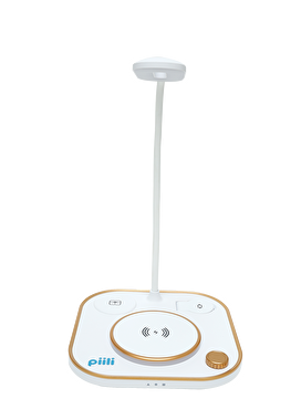 Piili 4 in 1 Led Işıklı Manyetik Şarj Cihazı-Beyaz 6944629151399
