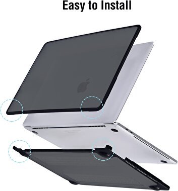 Piili MacBook Air 13 M2 Hardshell Mat Kapak-Titany 6944629153850