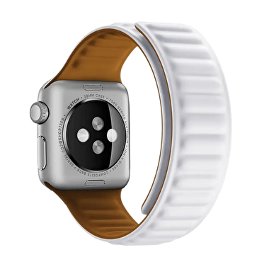 Piili Apple Watch 38-40-41 mm Silikon Kayış Beyaz 6944629154710