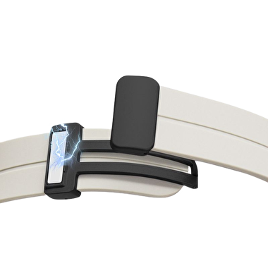 Piili Apple Watch 42-44-45-49 mm Rubber Kayış Bej 6944629154956