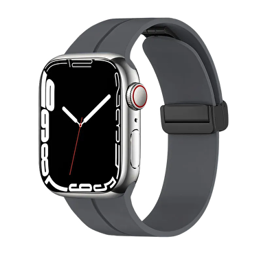 Piili Apple Watch 42-44-45-49 mm Rubber Kayış Gri 6944629154970