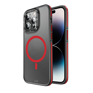 Piili iPhone 14 Pro Max MagSafe Kılıf-Kırmızı 6944629155694