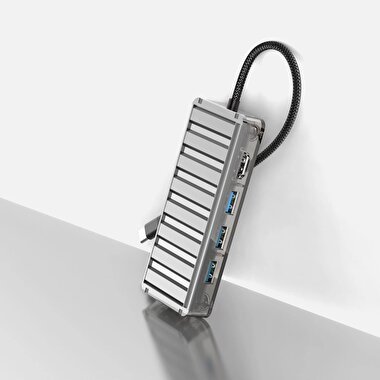 Piili Type-C  5 Portlu Dönüştürücü Adaptör - Siyah 6944629159135