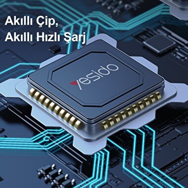 Yesido 1.2M 100W Dijital Hızlı Şarj Kablo-Siyah 6971050265920