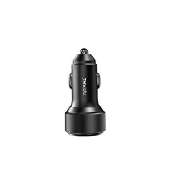 Yesido 2 Adet 30W Type-C PD Hızlı Araç Şarj-Siyah 6971050266378