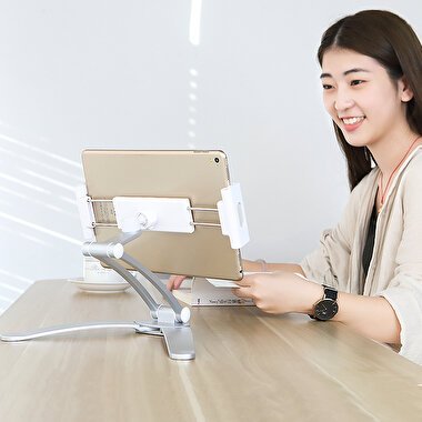 Rock Ayarlanabilir iPhone ve iPad Standı - Gümüş 6971680474679