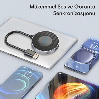 Earldom 4K Kablosuz Görüntü Aktarıcı - Gümüş 6973965933963