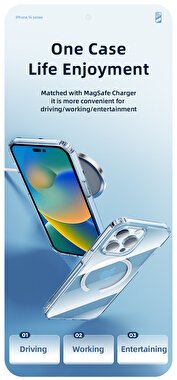 Rock iPhone 14 Pure MagSafe Silikon Kılıf - Şeffaf 6974282129015