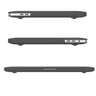 Blogy MacBook Pro 16.2 İnç Crystal Kılıf - Siyah 8683548211293