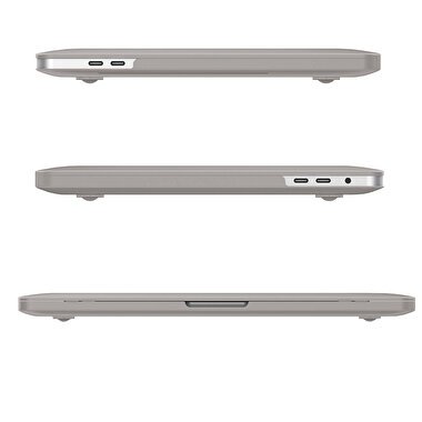 Blogy MacBook Pro 16.2 İnç Crystal Kılıf - Gri 8683548211309