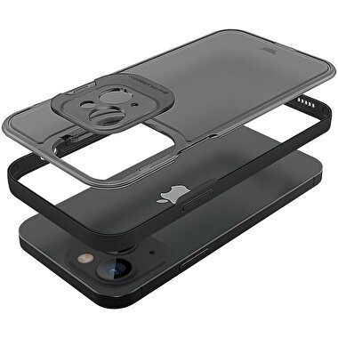 Buff iPhone 14 Plus Hybrid Corner Kılıf - Siyah 8683548212146