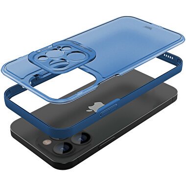 Buff iPhone 14 Pro Hybrid Corner Kılıf - Mavi 8683548212160