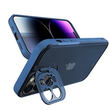 Buff iPhone 14 Pro Max Hybrid Corner Mavi Kılıf 8683548212207