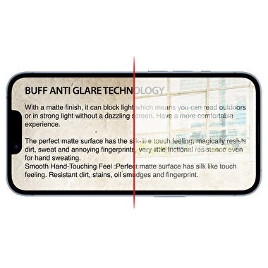 Buff iPhone 14/13 Pro/13 5D Matte Ekran Koruyucu 8683548212276