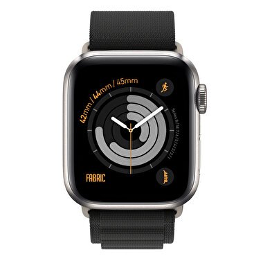Buff Apple Watch Fabric Band 42/44/45mm- Siyah 8683548213600