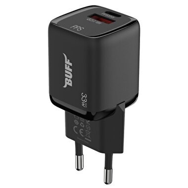 Buff  33W Hızlı Şarj 3 Port Şarj Adaptörü - Siyah 8683548214027