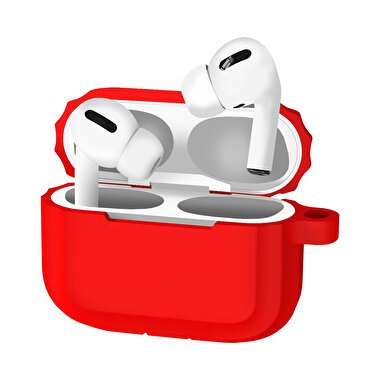 Buff Airpods Pro Rubber Silikon Kılıf - Kırmızı 8683548214515