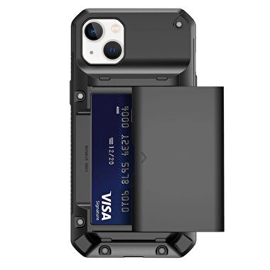 Buff iPhone 14 Plus Slide Armor Kılıf - Siyah 8683548214621
