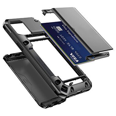 Buff iPhone 14 Slide Armor Kılıf - Siyah 8683548214652