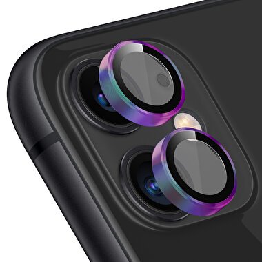 Buff iPhone 11/12 Metal Lens Koruyucu-Renkli 8683548215376