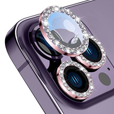 Buff iPhone 14 Pro/Max Diamond Lens - Rose Altın 8683548216182